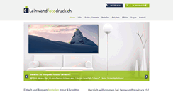 Desktop Screenshot of leinwandfotodruck.ch