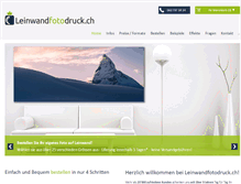 Tablet Screenshot of leinwandfotodruck.ch